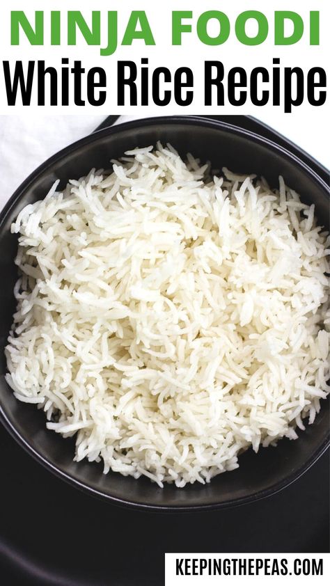 Ninja Foodi Rice Recipe Ninja Foodie Rice Recipes, Ninja Rice Recipes, Ninja Foodie Rice, Jasmine Rice Ninja Foodi, Ninja Foodi Rice Recipes, Instant White Rice Recipes, Ninja Foodi Max Recipes, Best Ninja Foodi Recipes, Ninja Multicooker Recipes