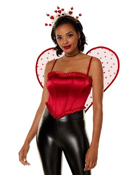 Vampire Valentine, Cupid Halloween Costume, Marshmallow Costume, Halloween Costumes Ideas For Women, Cupid Halloween, Black Cupid, Stranger Things Costume, Halloween Costumes Ideas, Horror Costume