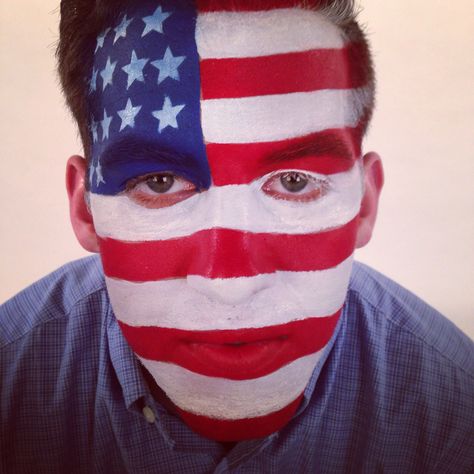 American Flag Face Paint, Kids Face Paint, Flag Face, Football Game, Football Games, Full Face, Daily News, Usa Flag, Body Painting