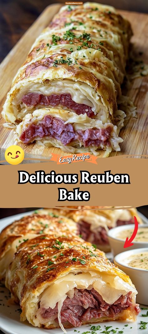 Reuben Bake Rubin Casserole Recipes For Corned Beef, What To Do With Leftover Corned Beef, Baked Reuben Casserole, Reuben Puff Pastry Pinwheels, Reuben Stromboli Recipe, Wisconsin Food Recipes, Reuben Balls Recipe, Creamy Rueben Soup, Reuben Casserole Rye Bread