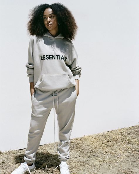 Shop Fear of God ESSENTIALS SS20 Here Vintage Athletic Wear, Essentials Outfit, Essentials Clothing, Stone Steps, Travel Wear, Hoodie Outfit, Fear Of God, Clothing Essentials, Aaliyah