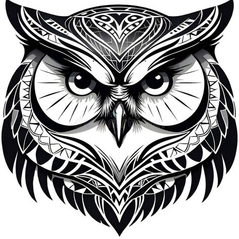 Tattoo Owl Stock Illustrations – 9,403 Tattoo Owl Stock Illustrations, Vectors & Clipart - Dreamstime - Page 3 Owl Face Tattoo, Owl Tattoo Stencil, Owl Head Tattoo, Owl Spirit Animal Art, Tattoo Owl, Stitch Fiddle, Owl Face, Owl Head, Abstract Bird