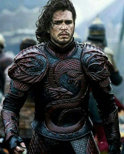 Jon Snow - House Targaryen armor - Game of Thrones, House Stark, #JonSnow #HouseStark #WinterIsHere #TheNorthRemembers Jon Targaryen, Carl The Walking Dead, Game Of Thrones Costumes, Aegon Targaryen, John Snow, Kit Harrington, Got Game Of Thrones, The North Remembers, Scott Eastwood