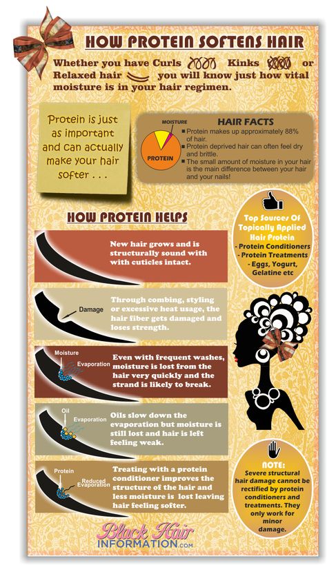 Find out in this beautiful infographic how protein works to both strengthen and soften hair that is dry and brittle. Hair Facts, Twisted Hair, Natural Hair Care Tips, Types Of Hair, Hair Regimen, Soften Hair, Healthy Hair Journey, Grow Long Hair, Healthy Natural Hair