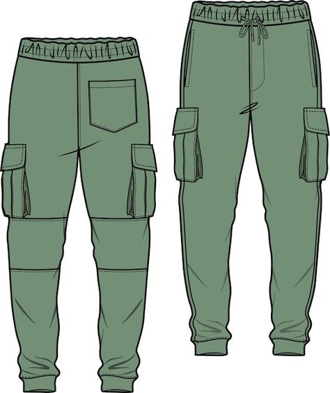 Mens Cargo Pants Sewing Pattern Free, Pants Sketch, Mens Pant, Menswear Design, Pattern Sketch, Dress Sewing Tutorials, Technical Design, Oversized Pants, Dress Design Drawing