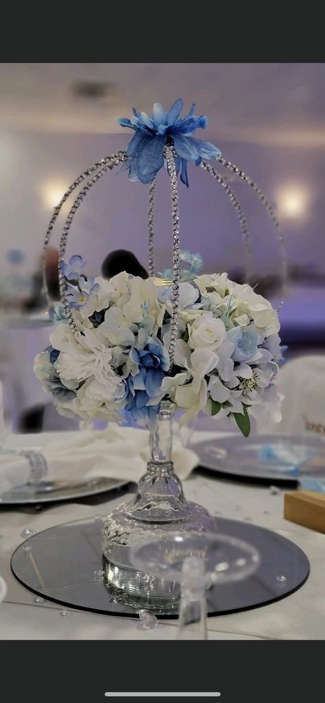 Table Centerpiece For Quinceanera, Cinderella Quinceanera Centerpieces Ideas, Bahama Blue Quinceanera Decorations, Light Blue Sweet 16 Centerpieces, 15 Quinceanera Centerpieces, Sweet 16 Blue Centerpieces, Quinceñera Centerpiece Ideas Blue, Centerpieces For Quinceanera Blue, Center Prices For Quince