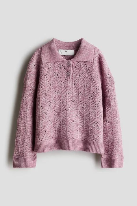 Girls’ Sweaters & Sweatshirts | H&M US Fluffy Cardigan, Sportswear Trends, Pink Jumper, Red Jumper, Pointelle Sweater, Pointelle Knit, Sweater Trends, Kids Outerwear, Pink Kids