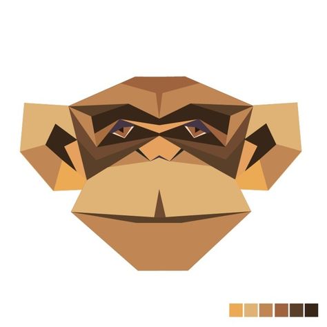 geometric monkey - Google Search Geometric Monkey, Monkey Drawings, Monkey Drawing, Define Art, Illustrator Inspiration, Geometric Symbols, Wise Monkeys, Monkey Art, Geometric Quilt