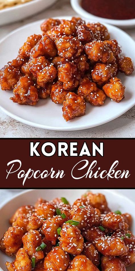 Craving a crispy and flavorful snack? This Korean Popcorn Chicken is your perfect solution for an easy, mouth-watering appetizer that will impress your friends and family!🍗 ✨ Get Started! Click through our recipe for all the details and tips to make the best Korean Popcorn Chicken you’ve ever tasted! 👉 Try it out and don’t forget to save this pin for later! Share your creations with us! #KoreanPopcornChicken #SnackIdeas #KoreanCuisine #EasyRecipes #CrispyChicken #FoodieFavorites #TastyBites Recipes With Frozen Popcorn Chicken, Popcorn Chicken Dinner Ideas, Korean Popcorn Chicken, Popcorn Chicken Meals, Korean Popcorn Chicken Recipe, Chicken Recipes Crispy, Korean Chicken Recipes, Chicken Breast Dinner Ideas, Chicken Breast Dinner