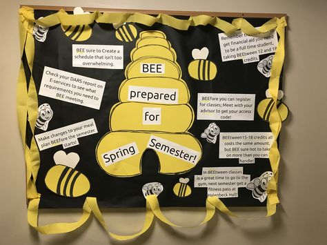 Spring Semester Bulletin Boards College, Ra Bulletin Board Ideas Spring, End Of Semester Bulletin Board Ra, Ra Bulletin Boards Spring Semester, Spring Semester Bulletin Boards, Residence Life Bulletin Boards, Res Life Bulletin Boards, Ra Inspiration, Ra Door Decs