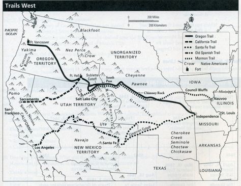 Oregon Trail / California Trail / Sante Fe Trail / Old Spanish Trail / Mormon Trail Western Expansion, Mormon History, Pioneer Days, Donner Party, California Trail, Westward Expansion, 5th Grade Social Studies, Homeschool Social Studies, The Oregon Trail