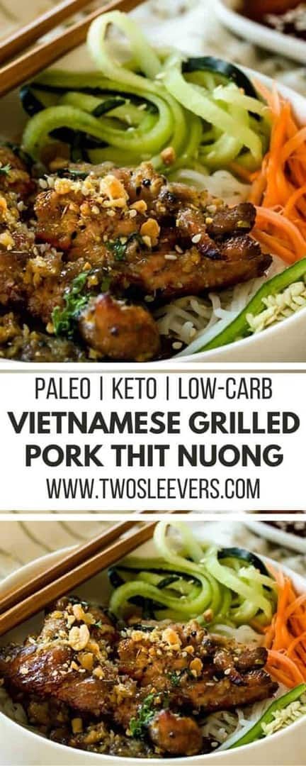 Bun Thit Nuong, Thit Nuong Recipe, Low Carb Bun, Keto Dinner Recipe, Vietnamese Grilled Pork, Broccoli Side Dish, Keto Vegan, Low Carb Dinner Recipes, Paleo Dinner