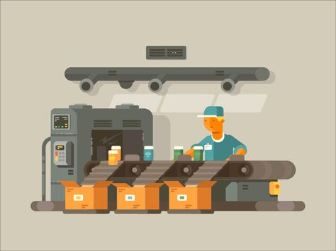 Sorting factory Animation by Benjamin Ulmet Minimal Motion Graphics, Factory Animation, After Effects Character Animation, Factory Illustration, Factors Of Production, Pakistan Home, Animated Clipart, Motion Graphics Gif, Anime Elf