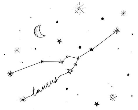 Taurus Constellation Tattoo Behind Ear, Taurus Constellation Tattoo Collar Bone, Taurus Zodiac Constellation Tattoo, Taurus Libra Tattoo, Taurus Zodiac Drawing, Taurus Star Constellation Tattoo, Constellation Sketch, Taurus Astrology Tattoo, Taurus Sketch