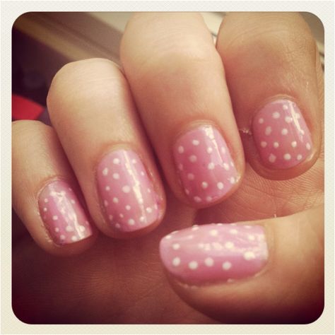 My pink polka dot nails :) Pink Polka Dot Nail Designs, Pink Polka Dot Nails, Nails Polka Dots, Nails With Dots, Dotted Nails, Nails 2014, Dot Nails, Polka Dot Nails, Really Cute Nails