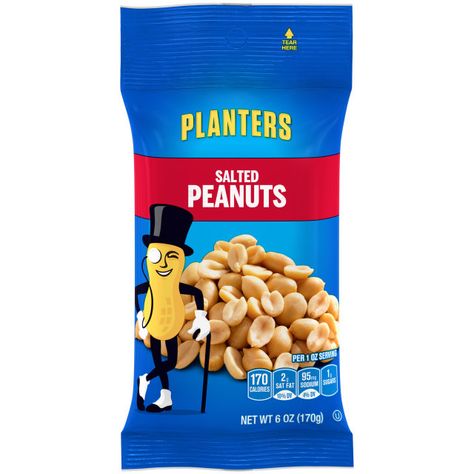 Peanuts | Planters Peanut Butter Brands, Concession Stands, Planters Peanuts, Salted Peanuts, Best Peanut Butter, Candy Brands, Gift Shops, On The Go Snacks, Kraft Recipes