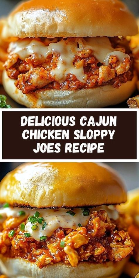 Craving a fresh take on the classic Sloppy Joe? Dive into this Cajun Chicken Sloppy Joe recipe for a spicy, flavorful adventure. With ground chicken infused with Cajun spices, this dish promises a tasty meal that's quick to prepare. Perfect for busy weeknights or laid-back gatherings! Cajun Chicken Sloppy Joes Recipe, Cajun Sloppy Joes, Cajun Chicken Wrap, Cajun Chicken Sloppy Joes, Chicken Sloppy Joe Recipe, Chicken Joe, Chicken Sloppy Joes, Cajun Spices, Sloppy Joe Recipe