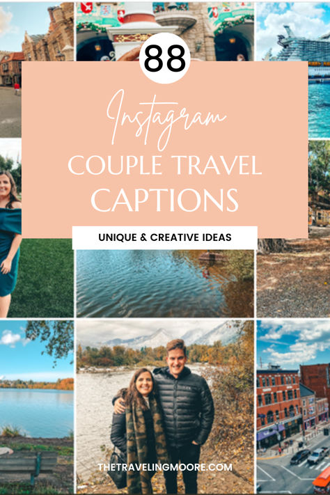 88 Couple Travel Instagram Captions: Short, Cute, and Funny Ideas! Traveling Couple Quotes, Romantic Travel Quotes Couples, Baecation Captions Instagram, Couple Travel Captions Instagram, Couple Photo Captions, Couples Vacation Photos, Travel Instagram Captions, Ocean Captions, Travel Captions For Instagram