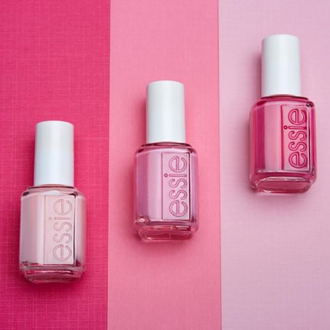 Hot Pink Nail Polish, Nail Polish Dry Faster, Essie Nail Polish Colors, Pink Nail Colors, Hot Pink Nails, Lovely Nails, Pink Nail Polish, Essie Nail Polish, Pink Nail