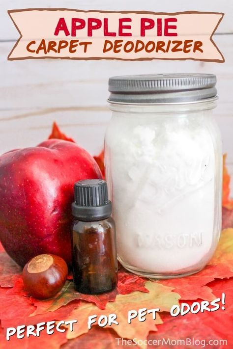 Diy Carpet Powder, Deodorize House, Homemade Carpet Powder, Fresh Apple Pie, Homemade Cleaner, Carpet Powder, Carpet Deodorizer, Diy Apple, Carpet Freshener