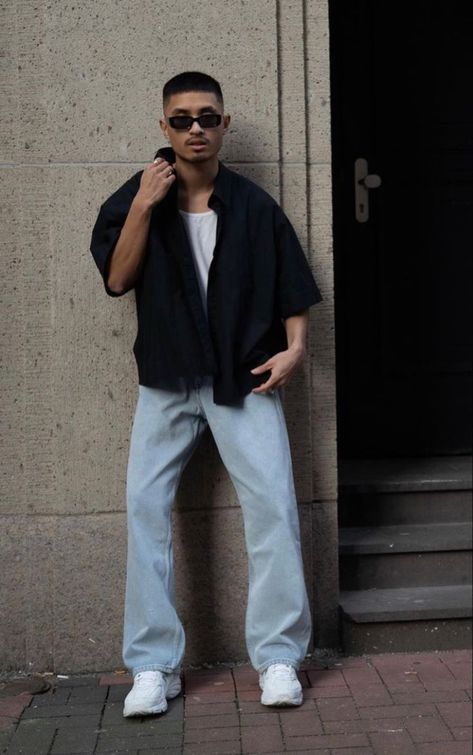 Baggy Outfits Men, Mens Fashion Week Street Style, Trendy Boy Outfits, Mens Casual Outfits Summer, Mens Trendy Outfits, Street Style Outfits Men, Street Fashion Men Streetwear, Men Stylish Dress, Guys Clothing Styles