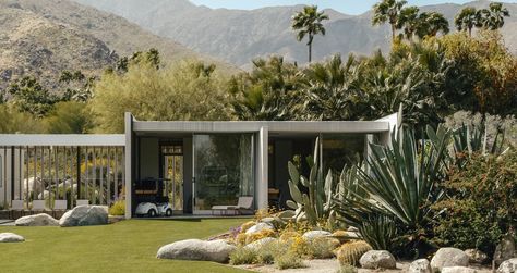 Galería de Clásicos de Arquitectura: Casa Kaufmann / Richard Neutra - 13 House In The Desert, Mid Century Modern Garden, Kaufmann House, Palm Springs Architecture, Richard Neutra, Mid Century Architecture, Desert Homes, Design Exterior, Frank Lloyd Wright