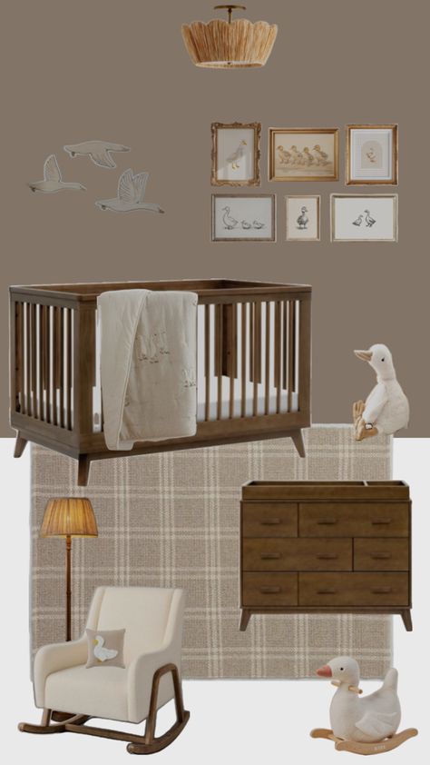 Goose nursery with taupe/cream/brown colors to keep it neutral Goose Nursery, Brown Color, Gender Neutral, Nursery, Cream, Color