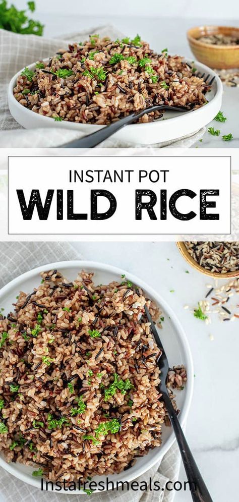 Instant Pot Wild Rice is healthy, whole grain, and so easy in a pressure cooker! Perfect side dish for any meal! #instantpotrice #wildrice #healthyricedish #instantpotwildrice Wild Rice Pilaf Recipe, Instant Pot Wild Rice, Wild Rice Pilaf, Wild Rice Recipes, Rice Pilaf Recipe, Pilaf Recipe, Pilaf Recipes, Cooking Wild Rice, Traditional Thanksgiving