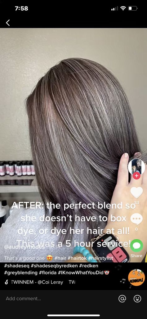 Highlights For Grey Coverage, Light Brown Hair To Cover Grey, Highlights Brown Hair Grey Coverage, Brown Hair Covering Grey, Dark Blonde To Grey Transition, Covering Gray Hair, Grey Hair Transformation, Colored Highlights, Grow Out