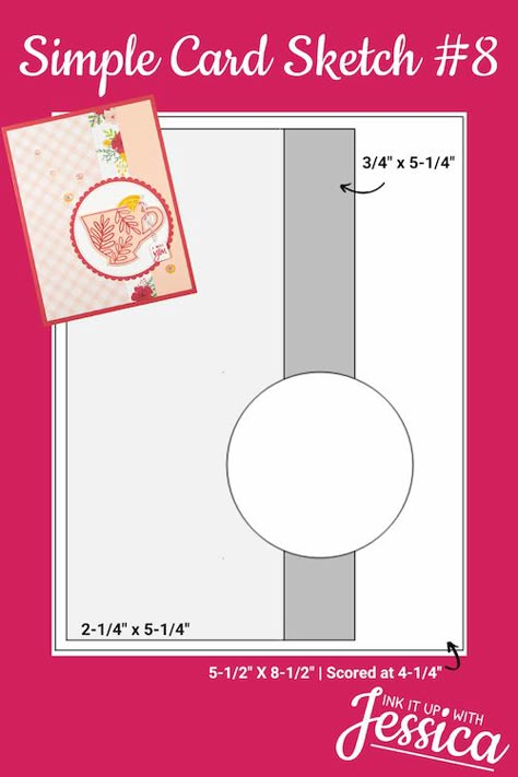 Simple Card Sketches With Measurements, Card Sketches Templates With Measurements, Card Layouts Templates With Measurements, Greeting Card Sketches, Dog Cards Handmade, Card Sketches With Measurements, Card Maps, Easy Greeting Cards, Designer Paper Cards