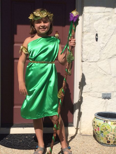 Gaia Greek goddess of nature Nature Goddess, Greek Goddess, Kids Costumes, Halloween Costumes, Saree