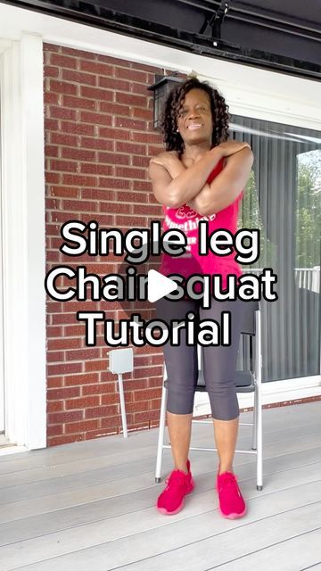 Bernice-Online Fitness Coach Modified Workouts on Instagram: "Chair squats are important for balance and mobility as we age. Do this frequently to be able to get up easily from a seated position.  Work your way up gradually to the modified single leg squat. Move one leg slightly forward and find your comfort zone. Do the squats at this position on both sides for added resistance. #squats #chairsquats #athomefitness #homeworkout #seniorfitness #homeworkoutideas #fitness #workout #health" Chair Squats, Single Leg Squat, Online Fitness Coaching, Senior Fitness, Fitness Coach, Fitness Workout, Comfort Zone, Get Up, At Home Workouts