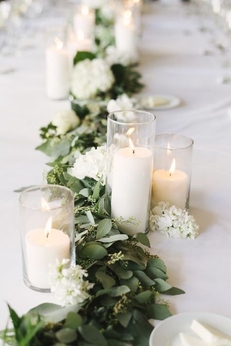 Budget Friendly Wedding Centerpieces, Romantic Wedding Centerpieces, Silver Wedding Decorations, Olive Green Weddings, Simple Wedding Centerpieces, Green Wedding Colors, Budget Friendly Wedding, Unique Wedding Flowers, Wedding Floral Centerpieces