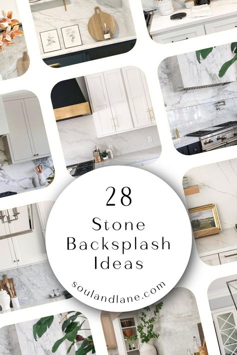 Bring the beauty of nature indoors with innovative stone backsplash designs that add texture, color, and elegance to your home. Whether you're updating your kitchen, bathroom, or laundry room, stone backsplashes offer a unique way to infuse character and style into your space. Dive into the variety of stones available, from granite and quartz to travertine and soapstone, and discover how to use them to create striking visual effects. Solid Stone Backsplash, Kitchen Backsplash Quartz Counter, Stone Backsplash Ideas, Natural Stone Backsplash Kitchen, Stone Tile Backsplash Kitchen, Quartz Backsplash Kitchen, Stone Kitchen Backsplash, White Stone Backsplash, White Springs Granite