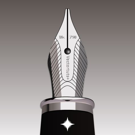 How to Create a Realistic, Shiny Fountain Pen Nib in Adobe Illustrator Design Assignments, Illustrator Tips, Adobe Illustrator Cs6, Digital Media Design, Fountain Pen Nibs, Adobe Illustrator Tutorials, Graphic Design Tips, Pen Nib, Illustrator Tutorials