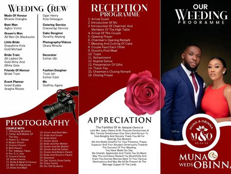 Consistency will always be the rule of the game 🎯 If you aren't consistent in your doings you won't see the desire results that you want. Fictional Weeding programme design by Xtasy Desgns 😧 #explorerpage #weeding #weedingprogram #xtasydesgns #coreldraw #digitalart #graphicdesigndaily Engagement Party Program, Wedding Programme Ideas, Wedding Poster Design Ideas, Wedding Programme Design, Wedding Program Ideas, Programme Design, Wedding Vows Quotes, Wedding Poster Design, Wedding Programme