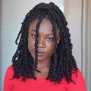 Big Passion Twist - Indique Hair Big Passion Twists, Short Senegalese Twist, Medium Twist Braids, Hair Claims, Mum Hair, Passion Twist Crochet, Twists Hairstyles, Hair References, Passion Twists