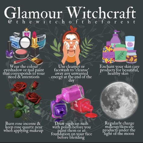 Nail Polish Witchcraft, Pretty Witch Aesthetic, Beauty Magick Witchcraft, How To Cleanse Yourself, Glamour Magick Spells, Spell For Beauty, Beauty Spells Witchcraft, Witch Skincare, Witchcraft Makeup