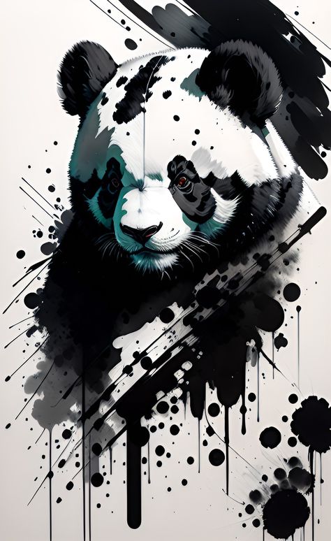 Panda Pictures, Panda Artwork, Panda Tattoo, Wild Animal Wallpaper, Iphone Wallpaper Hipster, Animal Illustration Art, Panda Art, Iphone Wallpaper Hd Nature, Art Gallery Wallpaper