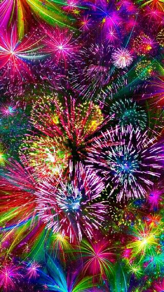 Fireworks iPhone wallpaper Fireworks Wallpaper, Colorful Fireworks, Free Wallpaper Backgrounds, Black Background Wallpaper, Rainbow Wallpaper, Neon Wallpaper, Glitter Wallpaper, Trippy Art, Pretty Wallpapers Backgrounds