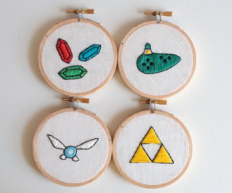 Video Game Embroidery Patterns, Loz Embroidery, Gamer Embroidery, Gaming Embroidery, Minecraft Embroidery, Nerd Embroidery, Video Game Embroidery, Zelda Embroidery, Geek Embroidery