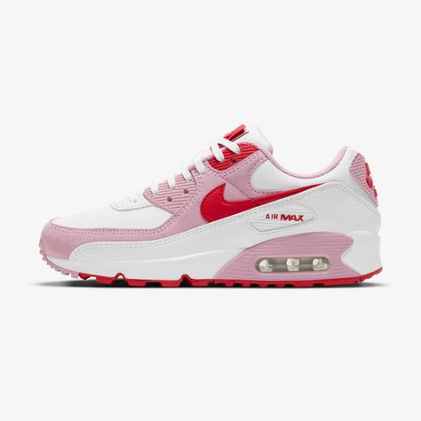 Nike Is Valentine's Day Ready With These Limited Edition Sneakers Drip Shoes, Womens Air Max 90, Nike Air Max 90 Women, Air Max 90 Women, Nike Trainers, Marathon Running Shoes, Fresh Shoes, Air Max Women, Pink Suede