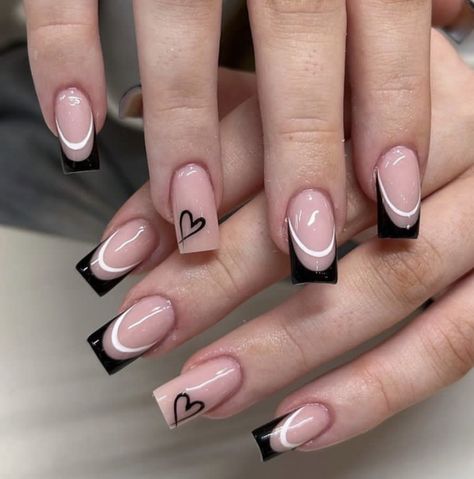 Nail Art Inspo, Nails Art Ideas, Art Designs Ideas, Simple Gel Nails, Girly Acrylic Nails, French Tip Acrylic Nails, Work Nails, Short Square Acrylic Nails, Acrylic Nails Coffin Short