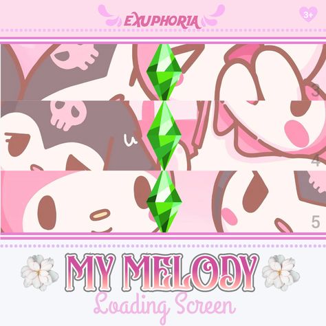 Ts4 Kuromi Cc, Hello Kitty Loading Screen Sims 4, Sims 4 Sanrio Cc, Sims 4 Cc Loading Screen, Sims 4 Loading Screen, Hello Kitty Furniture, Sims 4 Cas Background, Cas Background, Sim4 Cc