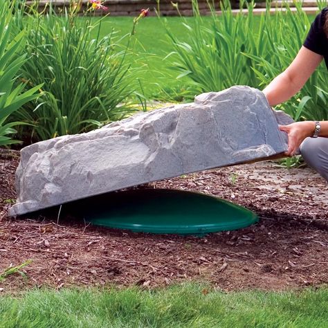 The Dos and Don'ts of Landscaping Around Your Septic Tank Septic Mound Landscaping, Septic Tank Covers, Artificial Rocks, Faux Rock, Hydrangea Care, Flat Rock, Rock Garden Landscaping, Garden Accents, Septic Tank