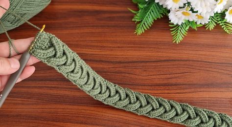 Crochet Strap Pattern Free, Crochet Lace Cord, Crochet With Macrame Cord, Crochet Cords Free Pattern, Crochet I Cord, C2c Patterns, Háčkované Lemy, Crochet Belt, Crochet Cord