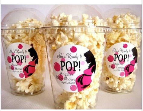 Baby shower Ready To Pop Popcorn, Cheap Baby Shower Favors, Baby Shower Food For Girl, Baby Shower Favors Diy, Pop Baby Showers, Ideas Baby Shower, Pop Popcorn, Trendy Baby Shower Ideas, Shower Cupcakes