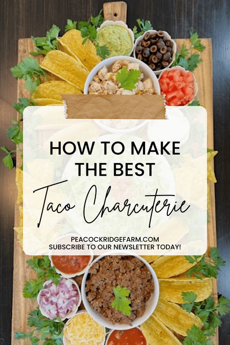 How to Make The Best Taco Charcuterie. Make taco Tuesday an event to remember! Learn how to make the best taco charcuterie for your next party. It's a delicious, easy and stylish way to feed a crowd. Get excited for taco Tuesday with this delicious and easy-to-make charcuterie board! Feed a crowd in style and make every party the most flavorful one yet. Taco Salad Charcuterie Board, Taco Food Boards For Parties, Taco Theme Charcuterie Board, Taco Chacutery Board, Taco Charcuterie Board Table, Street Taco Charcuterie Board Ideas, Mexican Taco Charcuterie Board, Mini Taco Charcuterie Board, Margarita Taco Party