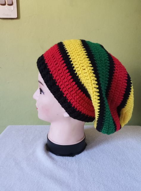 "Get your hands on one of these stylish rasta sloppy hats now! WhatsApp 76514293 before they're gone. 🧢✨ #RastaStyle #SloppyHats #Fashion" Jamaican Crochet, Crochet Loom, Rasta Style, Slouchy Hats, Slouchy Hat, Slouchy Beanie, Acrylic Yarn, Hands On, Hats For Women