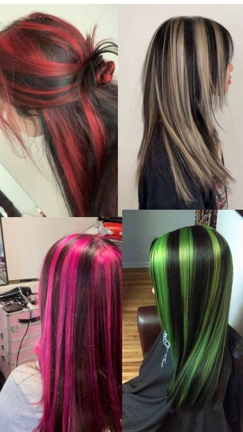 Skunk Hair, Red Hair Inspo, Cute Hair Colors, Hair Inspiration Long, Hair Color Streaks, Hair Streaks, Dyed Hair Inspiration, Hairstyles For Layered Hair, Pretty Hair Color